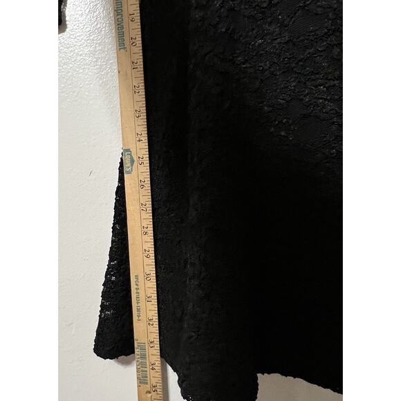 90s Laundry by Shelli Segal Black Lace Short Gothic Whimsigoth Sz 4 Dress Small - Picture 12 of 14